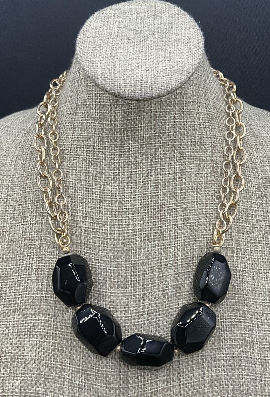 Barse Onyx Ingot Necklace- Bronze- NWT